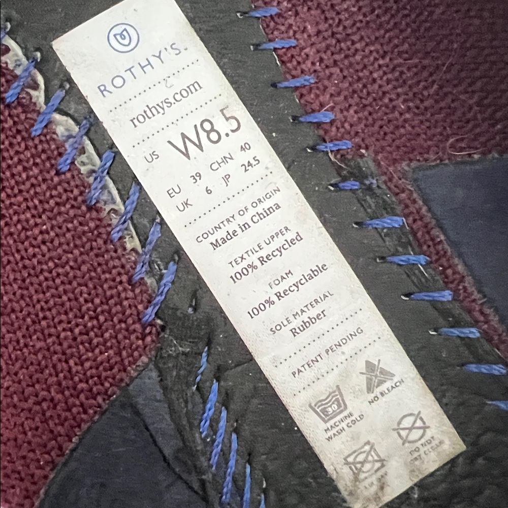 Rothy’s Rare Birdseye Plum Ballet Flats – Size 8.5 Authentic Very Good Condition - Picture 9 of 17